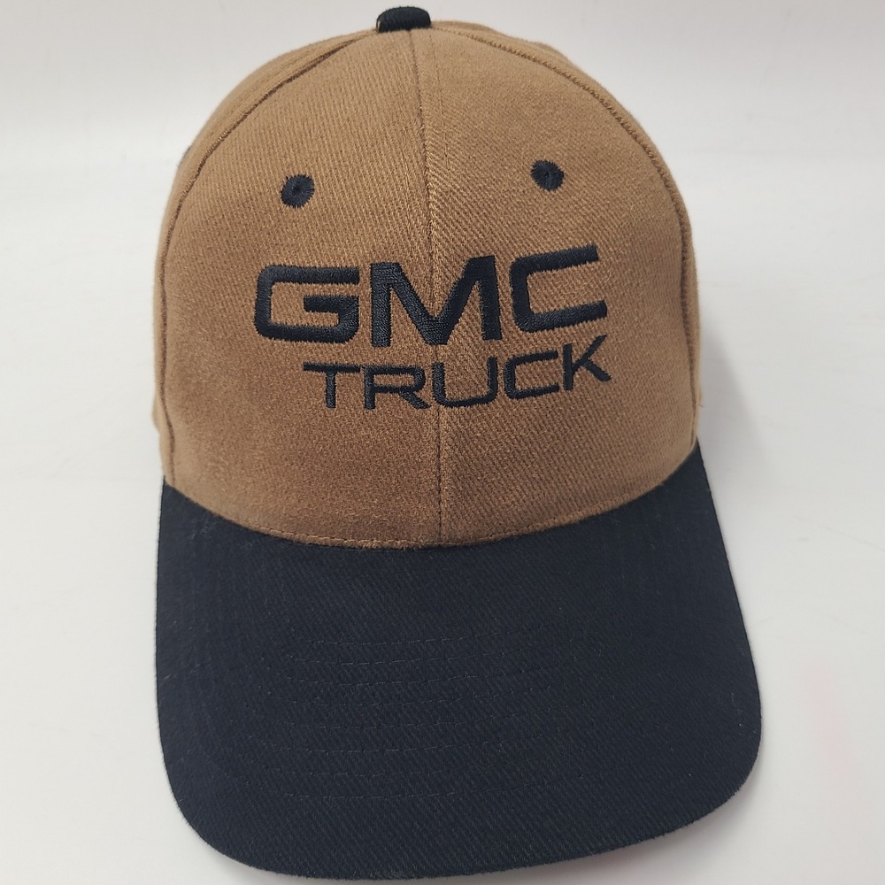 Vintage GMC Hat Strapback Brown Black Truck Casual Cotton Outdoors Racing Men